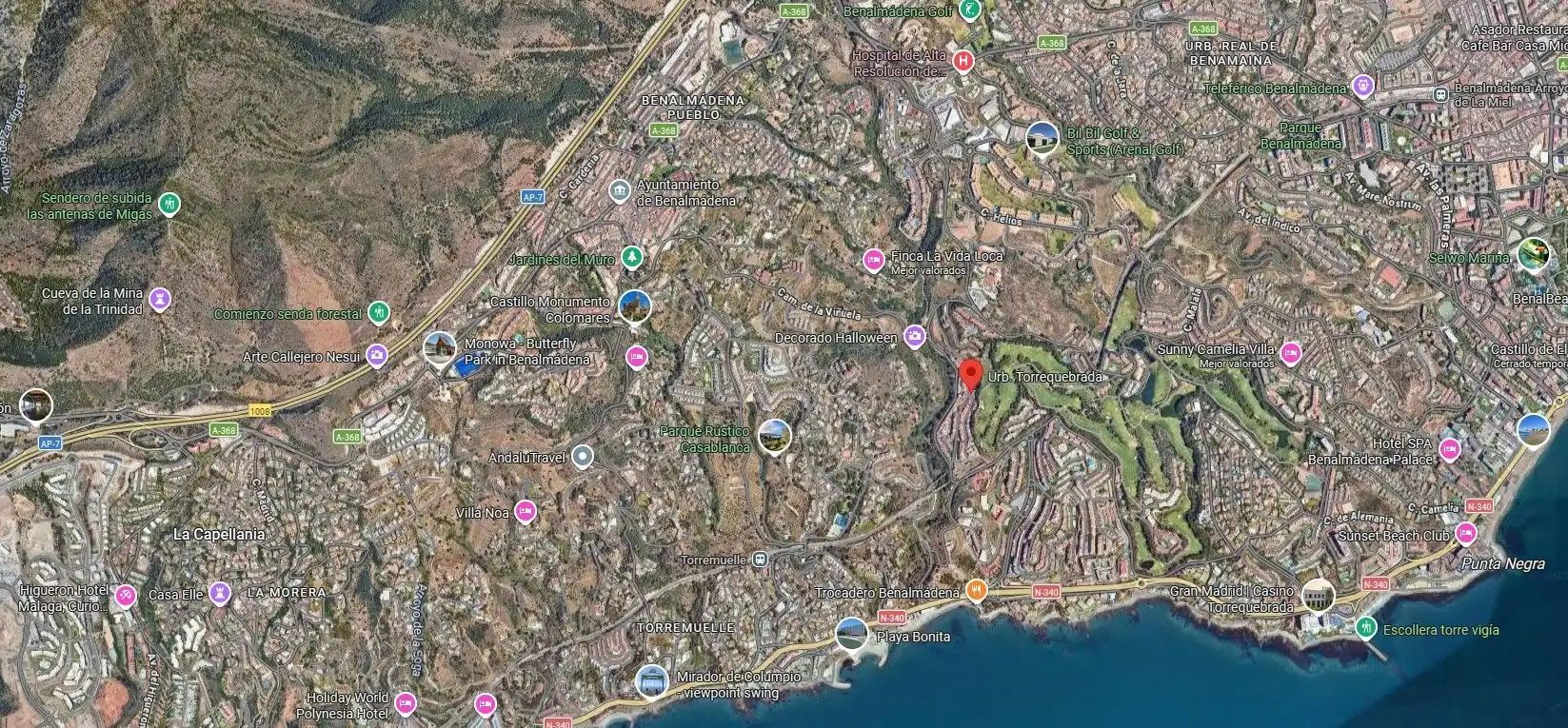Vista exterior de Pis en venda en Benalmádena
