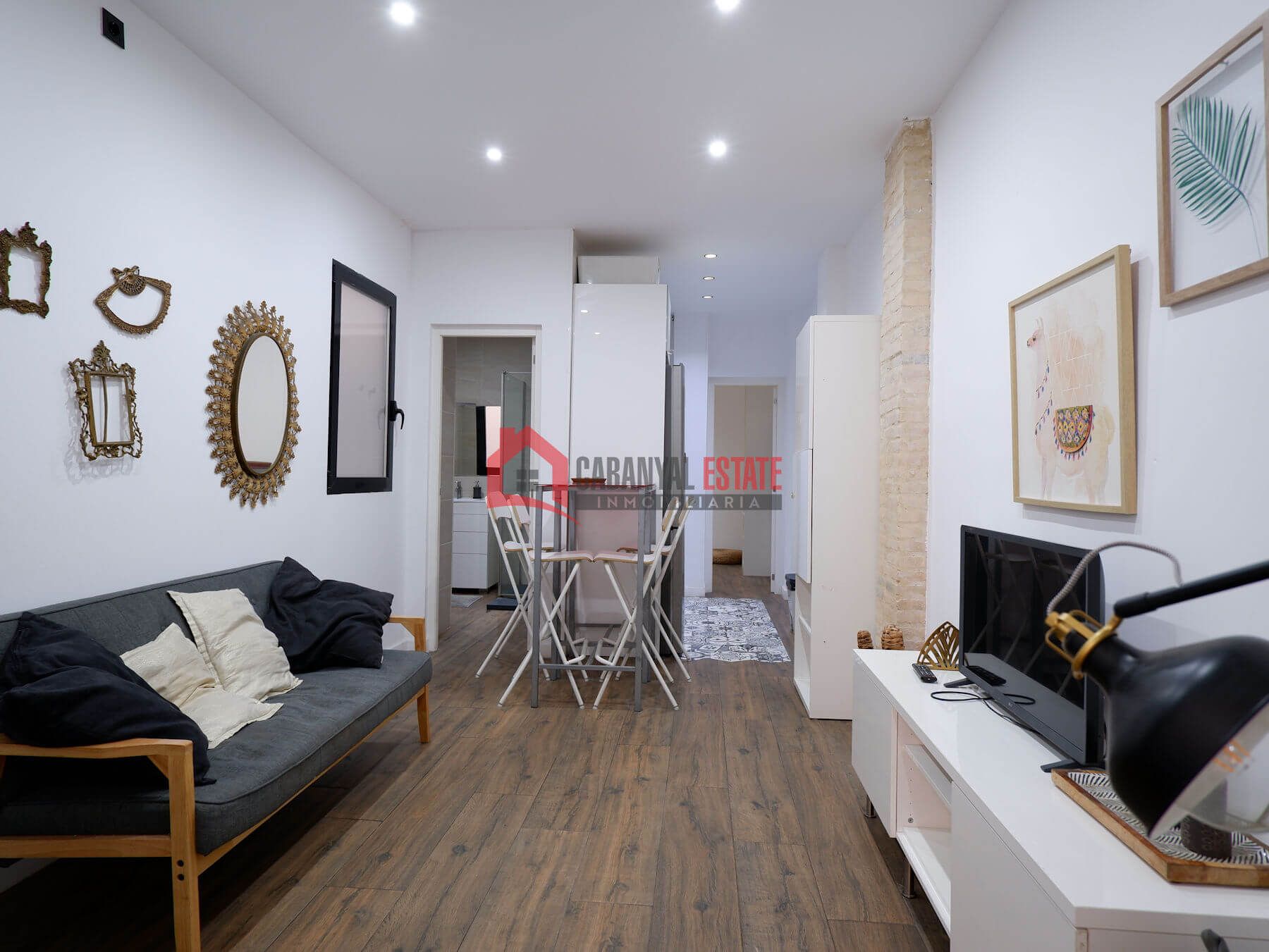 Sala d'estar de Apartament en venda en  Valencia Capital amb Aire condicionat i Balcó