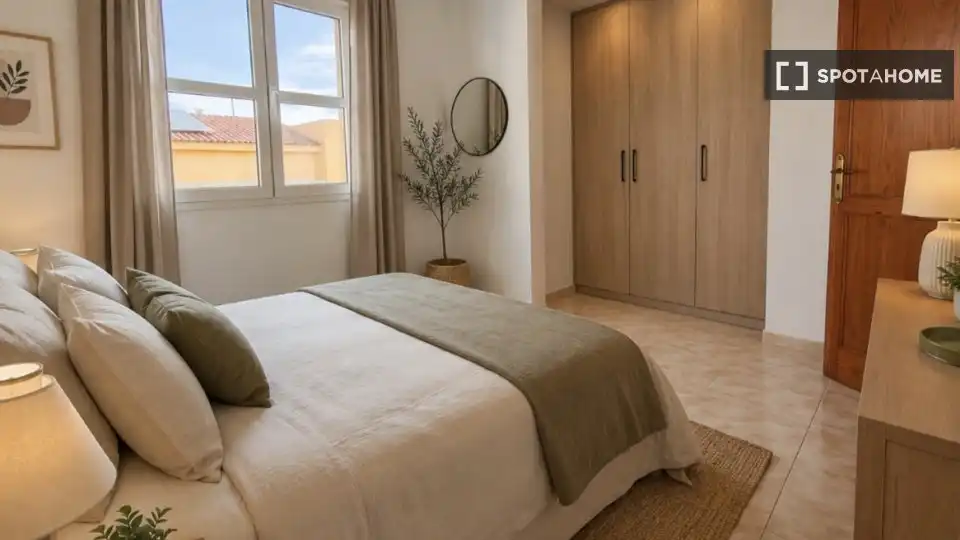 Habitación de Apartamento para compartir en Santa Lucía de Tirajana con Aire acondicionado, Terraza y Amueblado