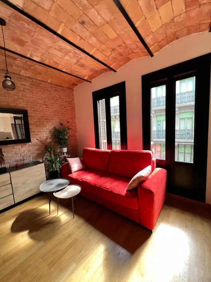 Sala d'estar de Apartament en venda en Barcelona amb Aire condicionat, Calefacció i Parquet