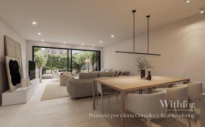 Living room of Single-family semi-detached for sale in  Barcelona Capital  with Air Conditioner, Heating and Private garden