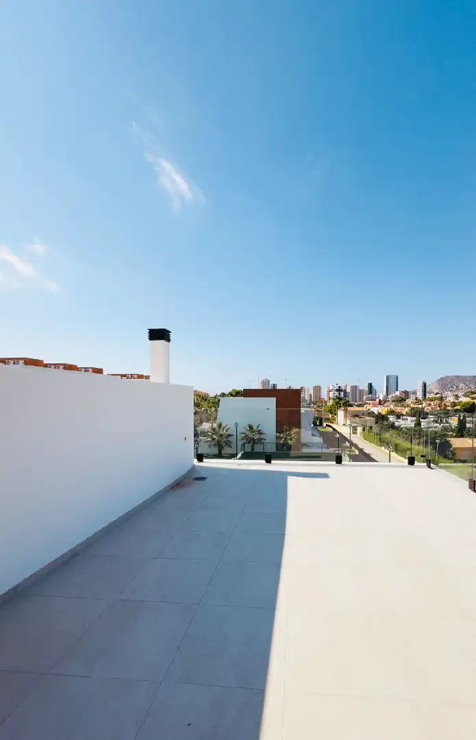 Terrassa de Casa adosada en venda en Calpe / Calp amb Aire condicionat, Calefacció i Jardí privat
