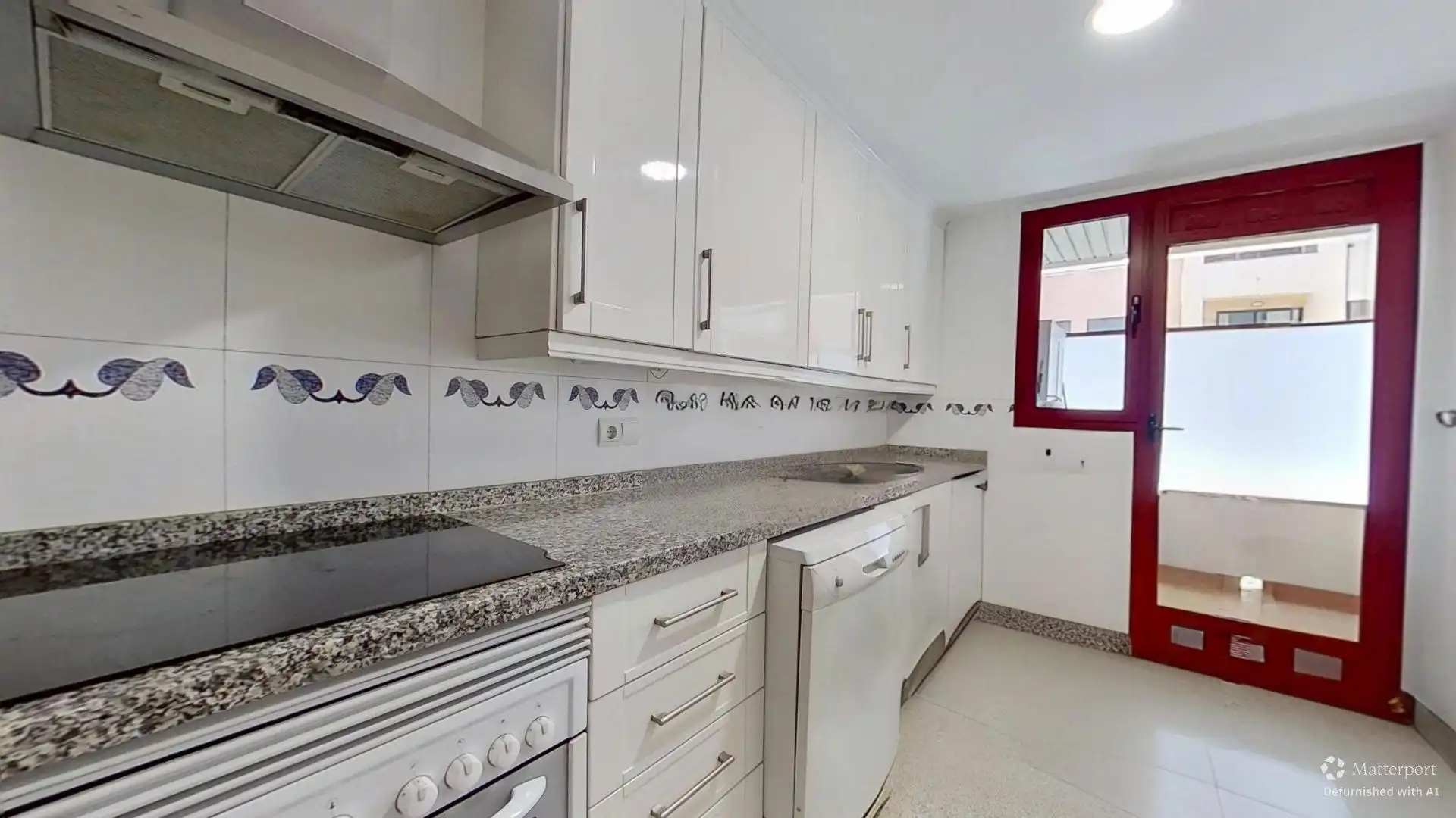 Küche von Wohnung zum Verkauf in Valencia mit Klimaanlage, Privatgarten und Terrasse