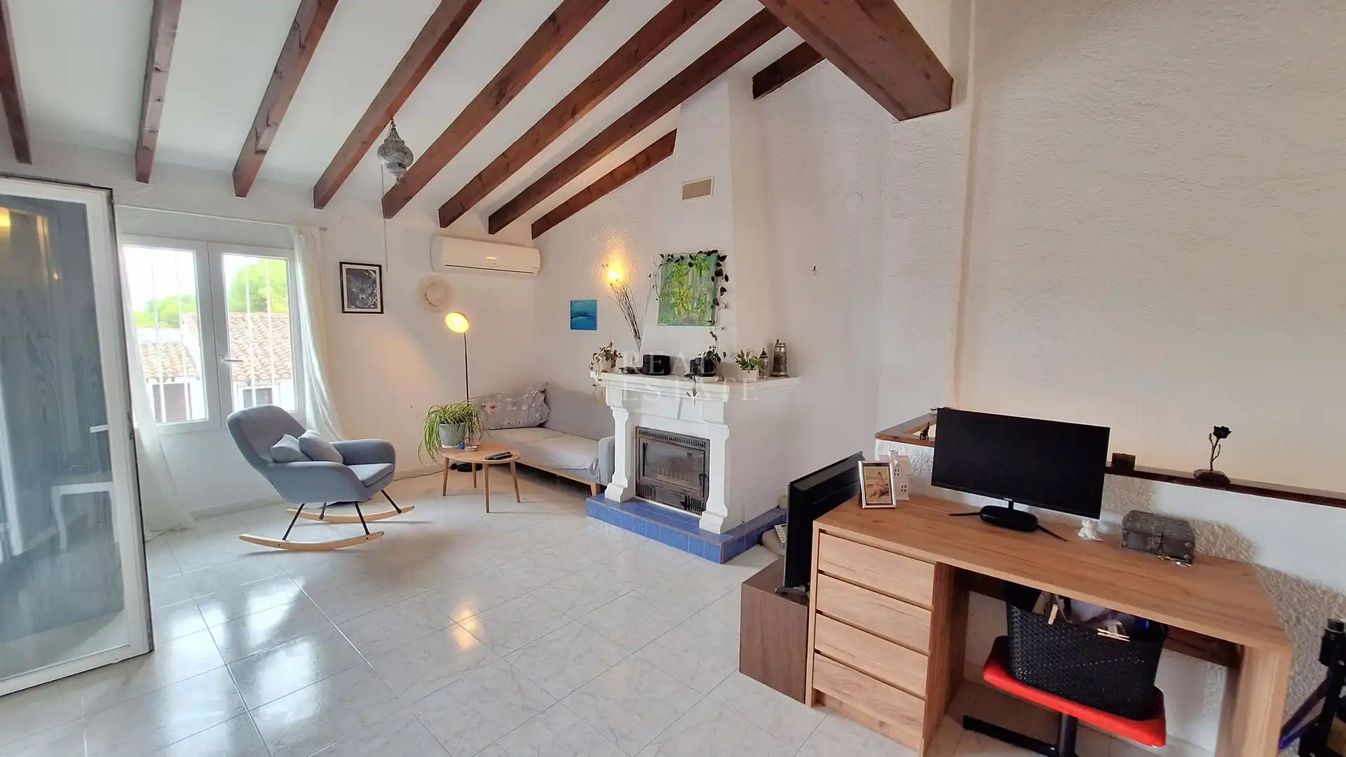 Living room of Detached homes for sale in Moraira  with Air Conditioner, Terrace and Storage room