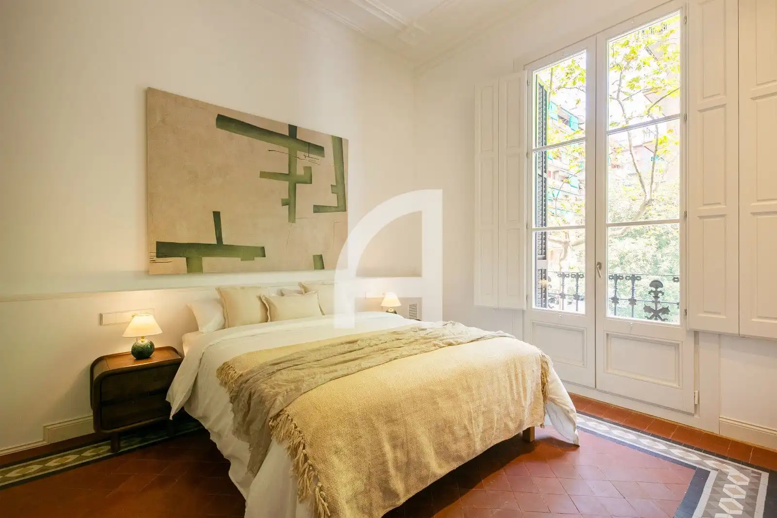 Bedroom of Flat for rent in Barcelona  with Air Conditioner, Heating and Parquet flooring