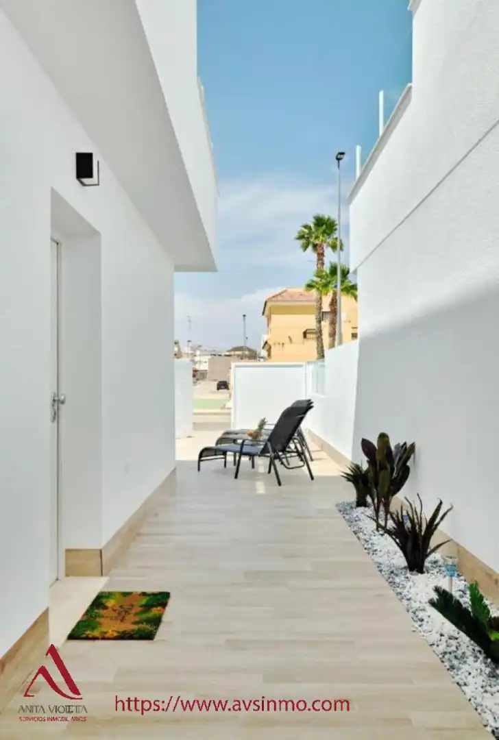 Terraza de Casa o chalet de alquiler en San Pedro del Pinatar con Aire acondicionado, Terraza y Piscina