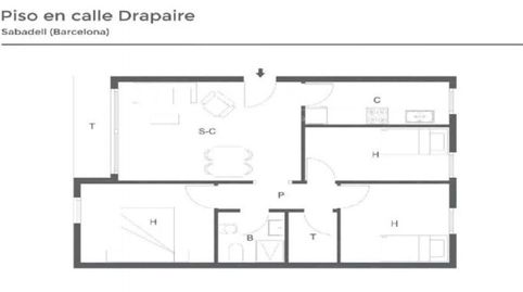 PISO OCUPADO 3 HABITACIONES, BALCÓN, PLANTA 4 CON ASCENSOR, CARRER DRAPAIRES, ZONA ESPRONCEDA, LES TERMES, SABADELL, imatge 2