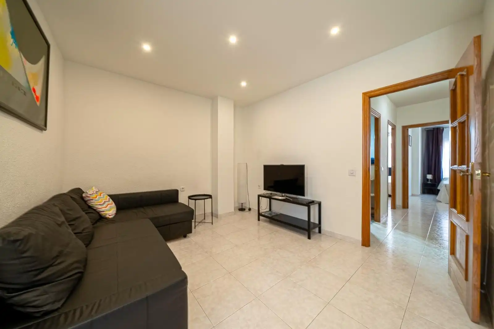 Sala d'estar de Apartament de lloguer en Alicante / Alacant amb Aire condicionat, Calefacció i Moblat