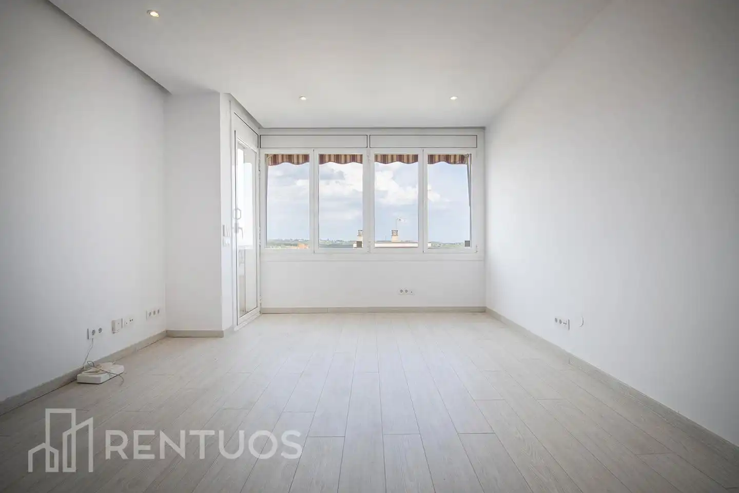 Wohnzimmer von Wohnung zur Miete in Sabadell mit Klimaanlage, Parkett und Terrasse
