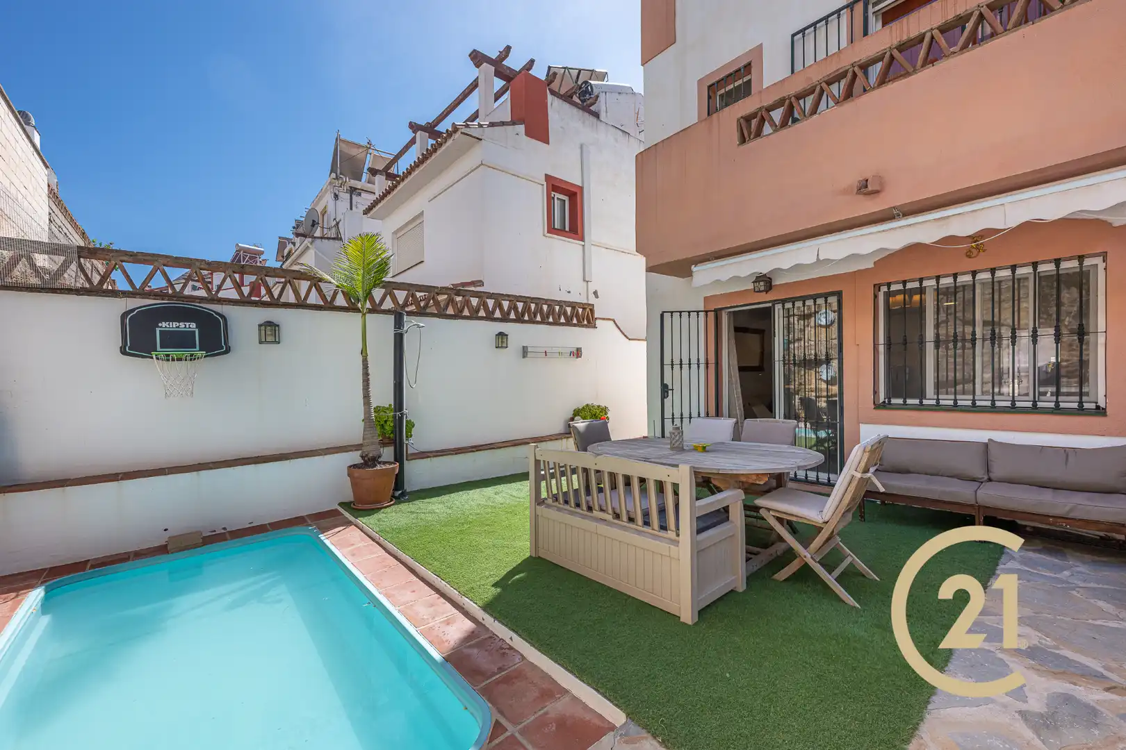 Terrassa de Casa adosada en venda en Marbella amb Aire condicionat, Jardí privat i Terrassa