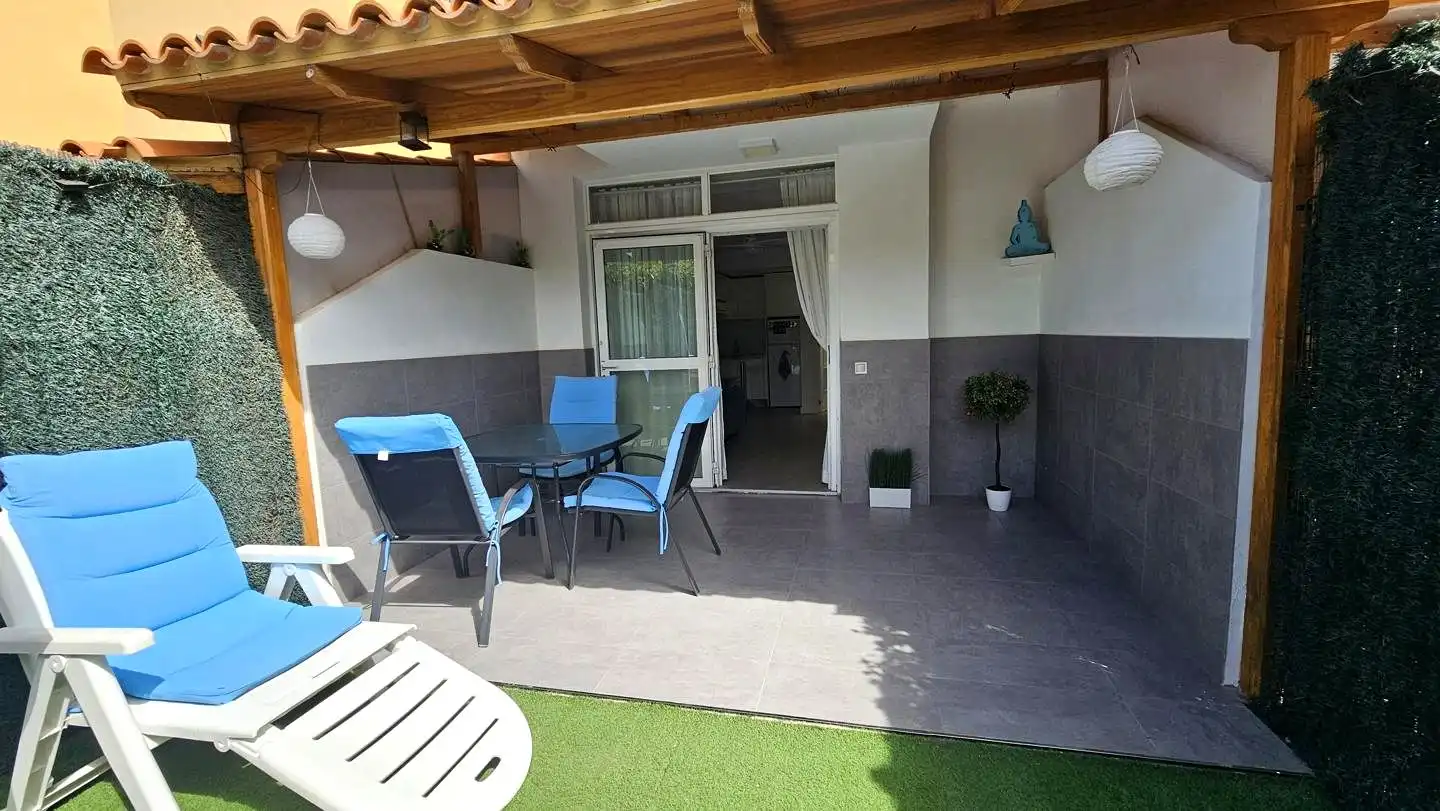 Terraza de Dúplex de alquiler en San Bartolomé de Tirajana con Aire acondicionado, Jardín privado y Terraza
