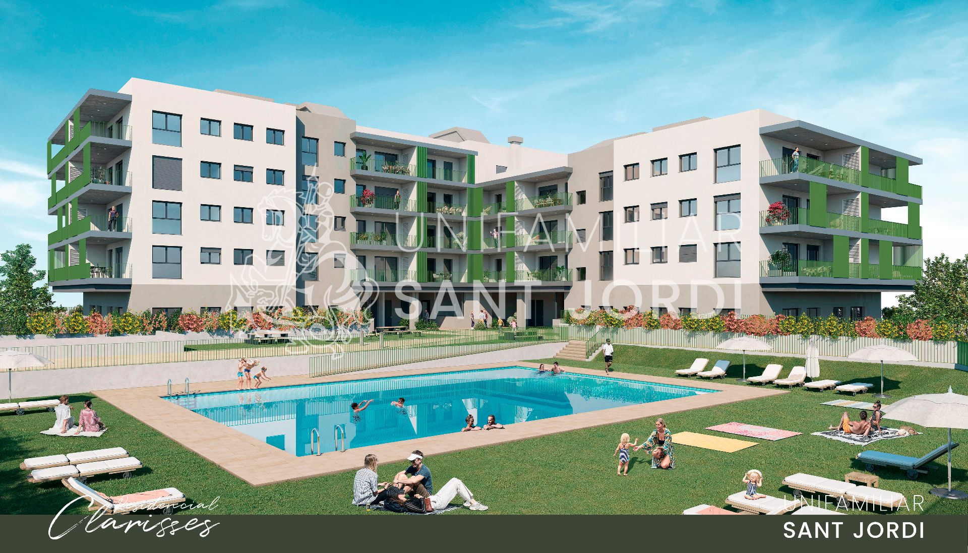 Swimming pool of Flat for sale in Reus  with Air Conditioner, Heating and Parquet flooring