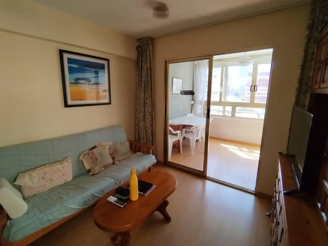 Living room of Apartments for sale in Benidorm  with Air Conditioner, Private garden and Furnished