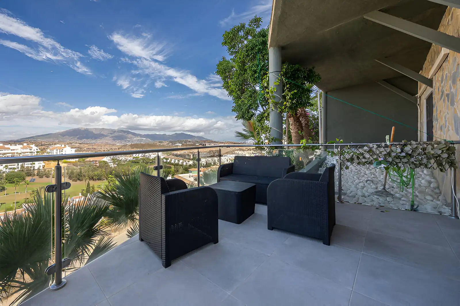 Terrasse von Erdgeschoss zum Verkauf in Mijas mit Klimaanlage, Terrasse und Schwimmbad