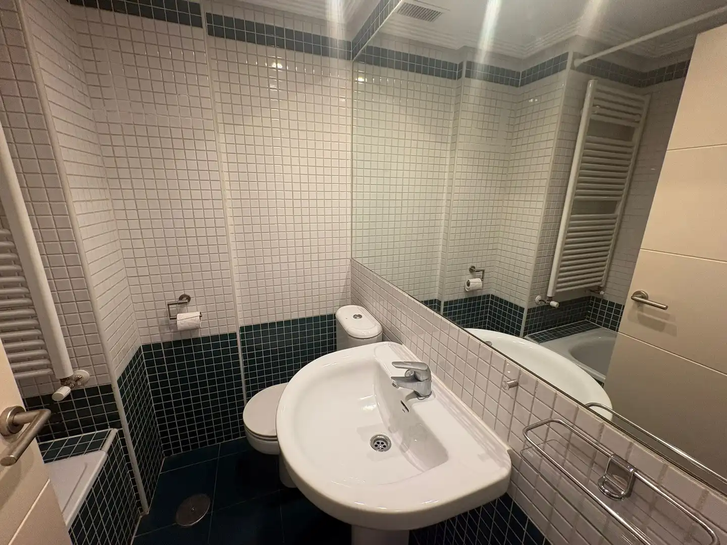 Baño de Piso de alquiler en Madrid con Aire acondicionado, Calefacción y Jardín privado