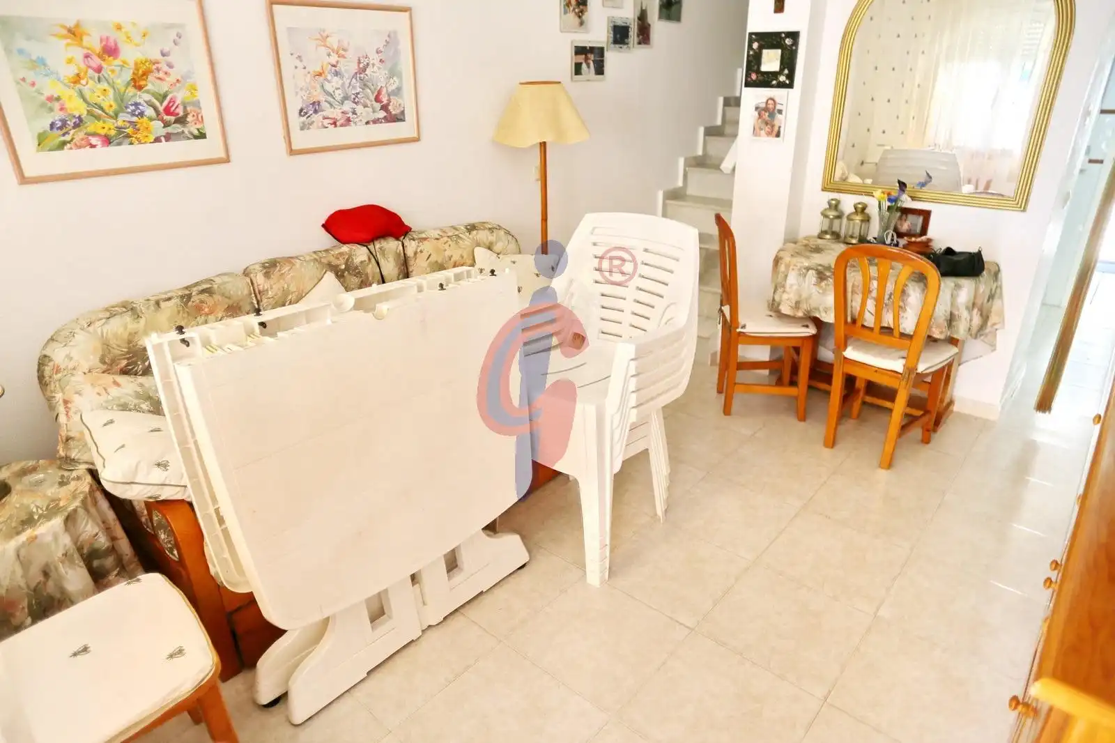 Comedor de Casa adosada en venta en Guardamar del Segura con Jardín privado, Terraza y Amueblado