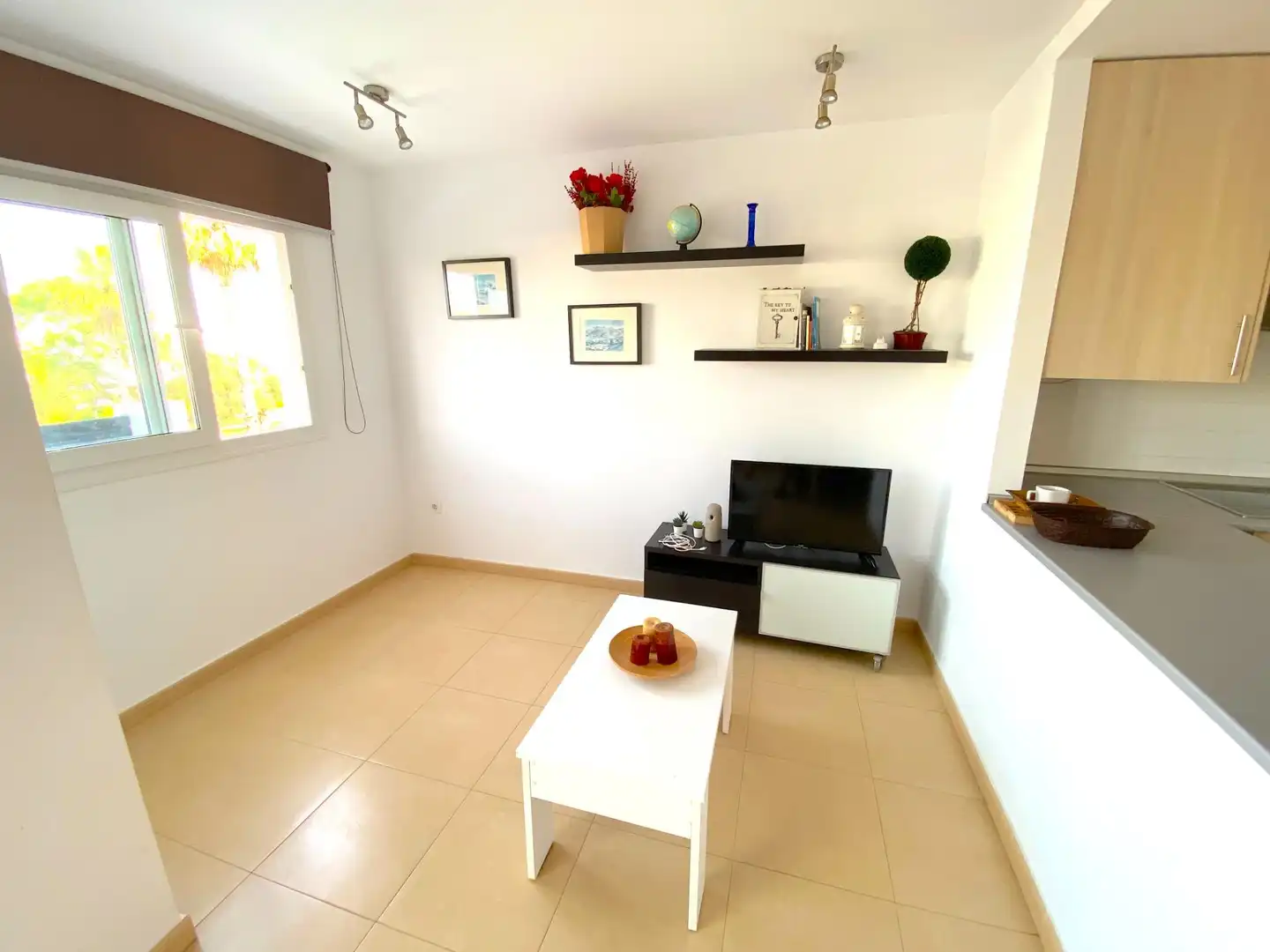 Sala de estar de Apartamento en venta en Alhama de Murcia con Aire acondicionado, Jardín privado y Amueblado