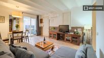 Living room of Flat to rent in  Barcelona Capital  with Air Conditioner, Heating and Furnished