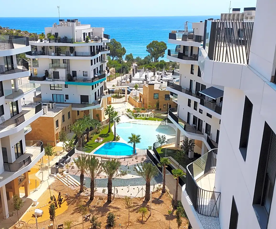 Exterior view of Flat for sale in Villajoyosa / La Vila Joiosa  with Air Conditioner, Terrace and Community pool