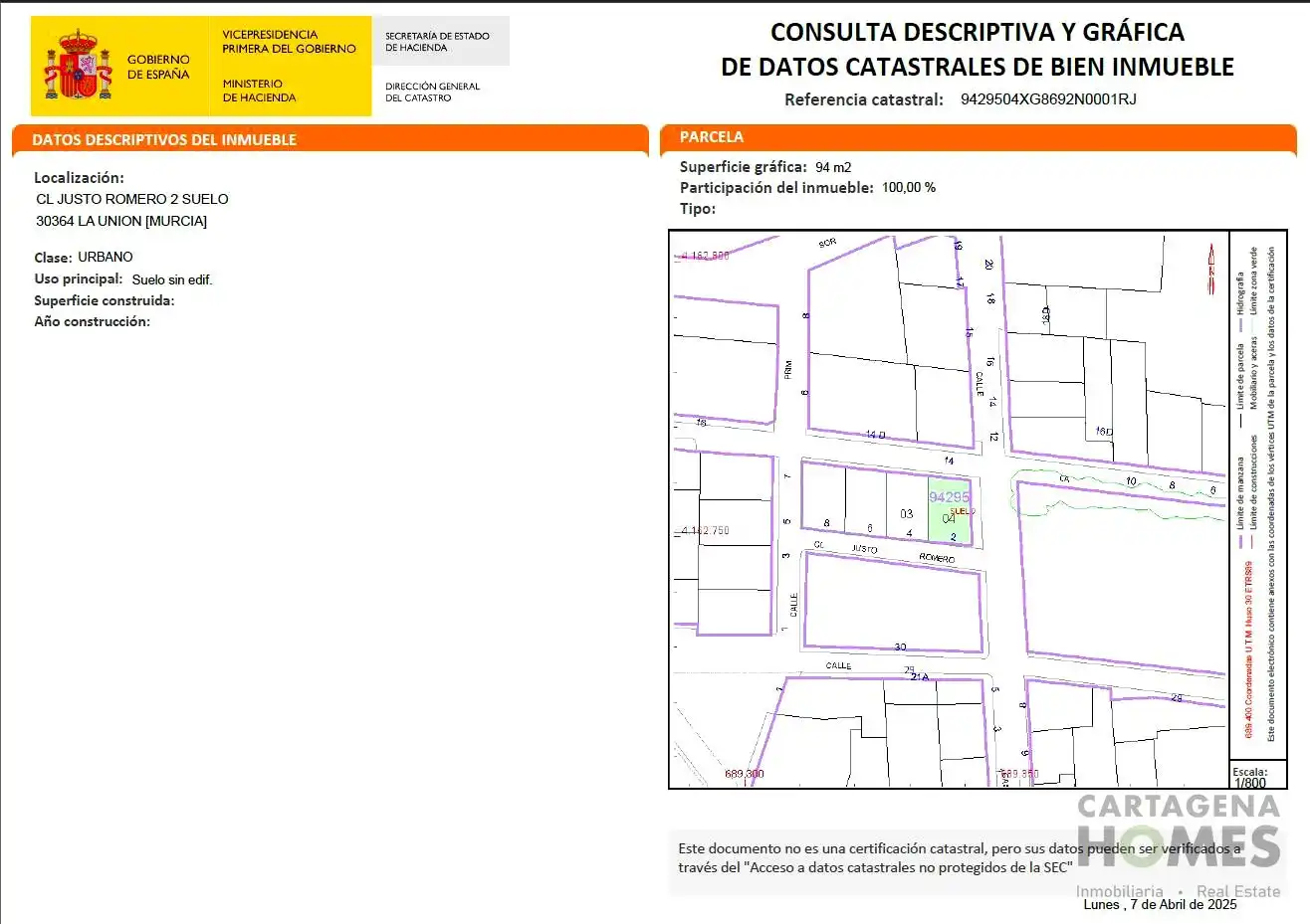 Exterior view of Residential for sale in La Unión