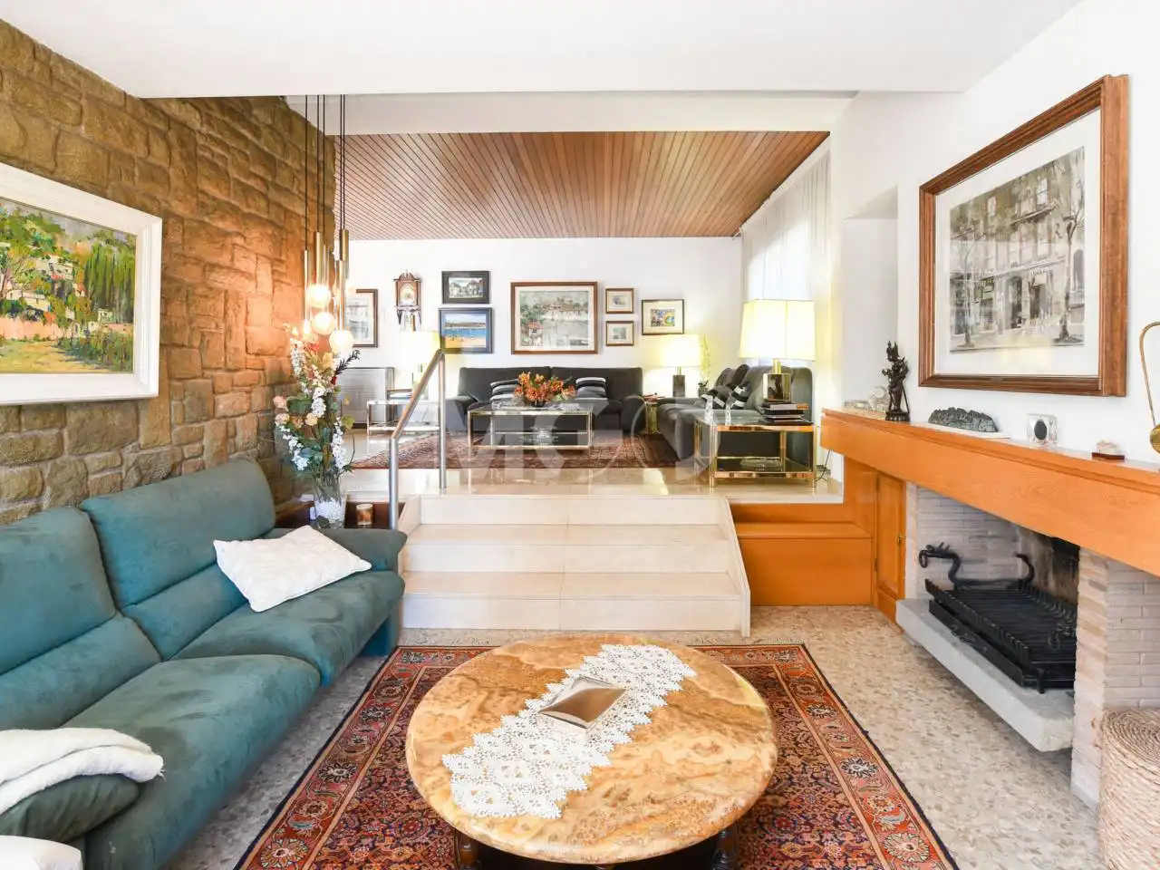 Sala de estar de Casa o chalet en venta en Manlleu con Aire acondicionado, Jardín privado y Terraza