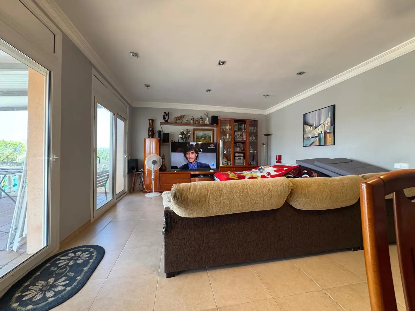 Living room of Houses for sale in Caldes de Malavella  with Air Conditioner, Terrace and Swimming Pool