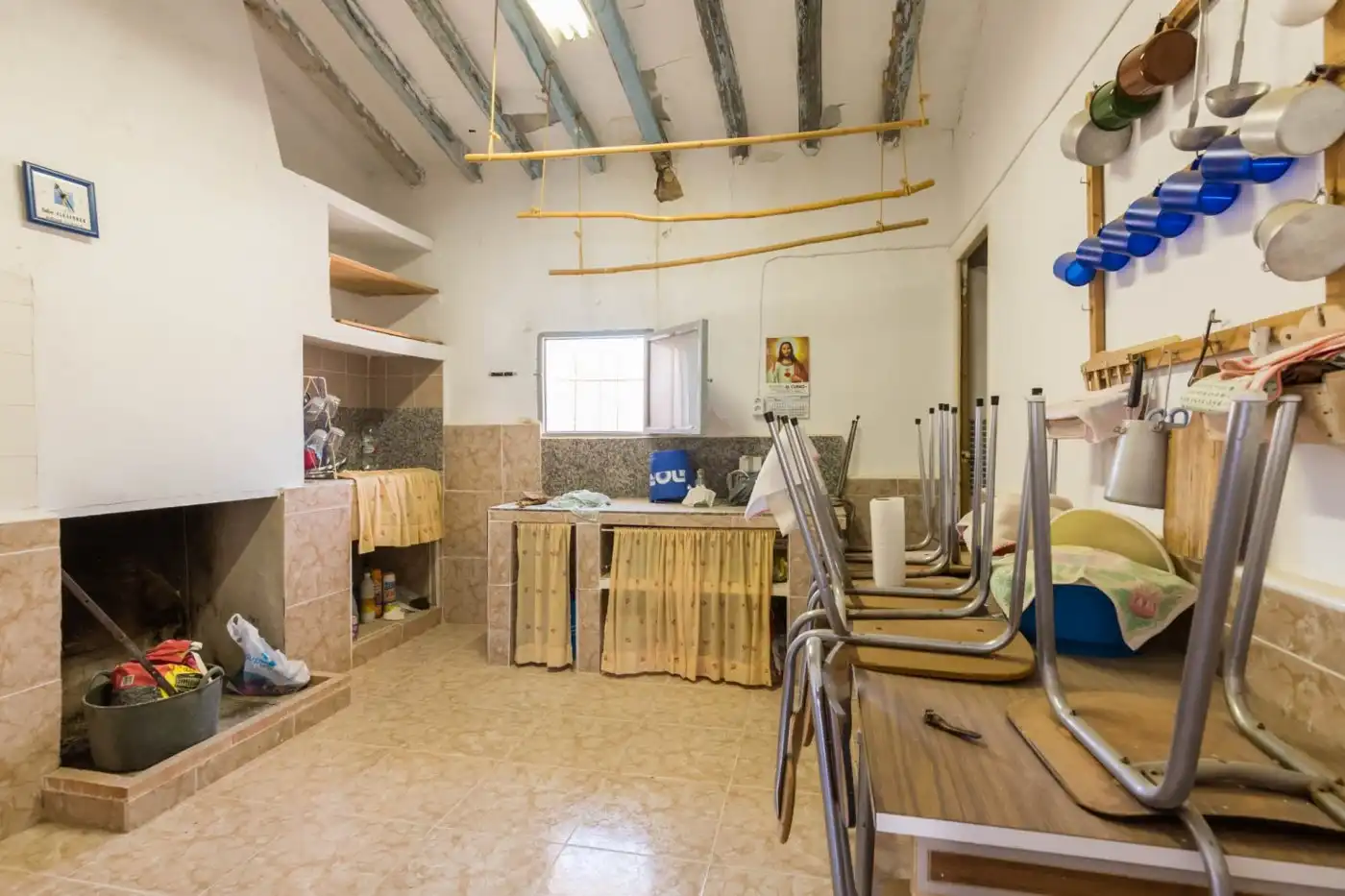 Cocina de Finca rústica en venta en Alhama de Murcia