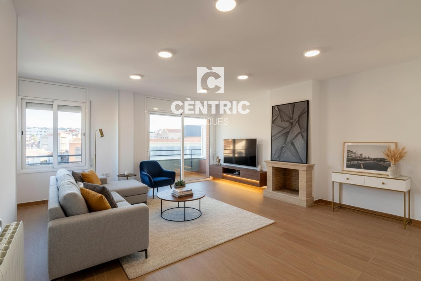 Sala d'estar de Pis en venda en Terrassa amb Calefacció i Terrassa