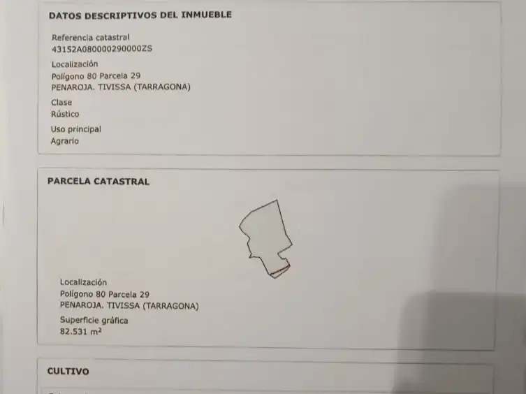 Terreno en venta en Tivissa