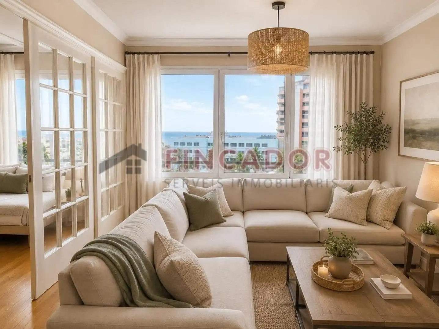 Sala de estar de Piso en venta en Barcelona con Calefacción y Parquet