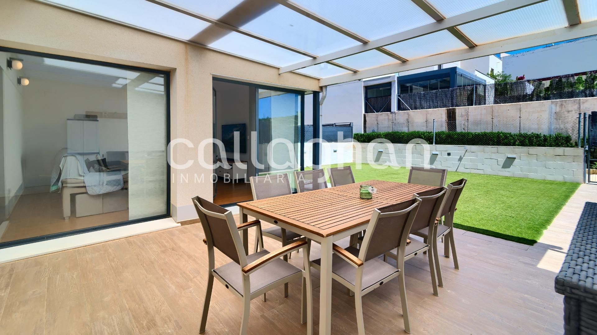 Terrace of Single-family semi-detached for sale in San Antonio de Benagéber  with Air Conditioner, Heating and Private garden