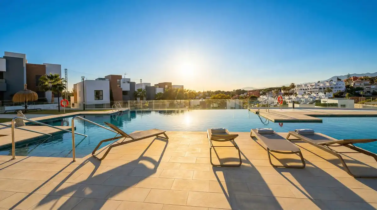 Piscina de Dúplex en venta en Marbella con Aire acondicionado, Terraza y Trastero