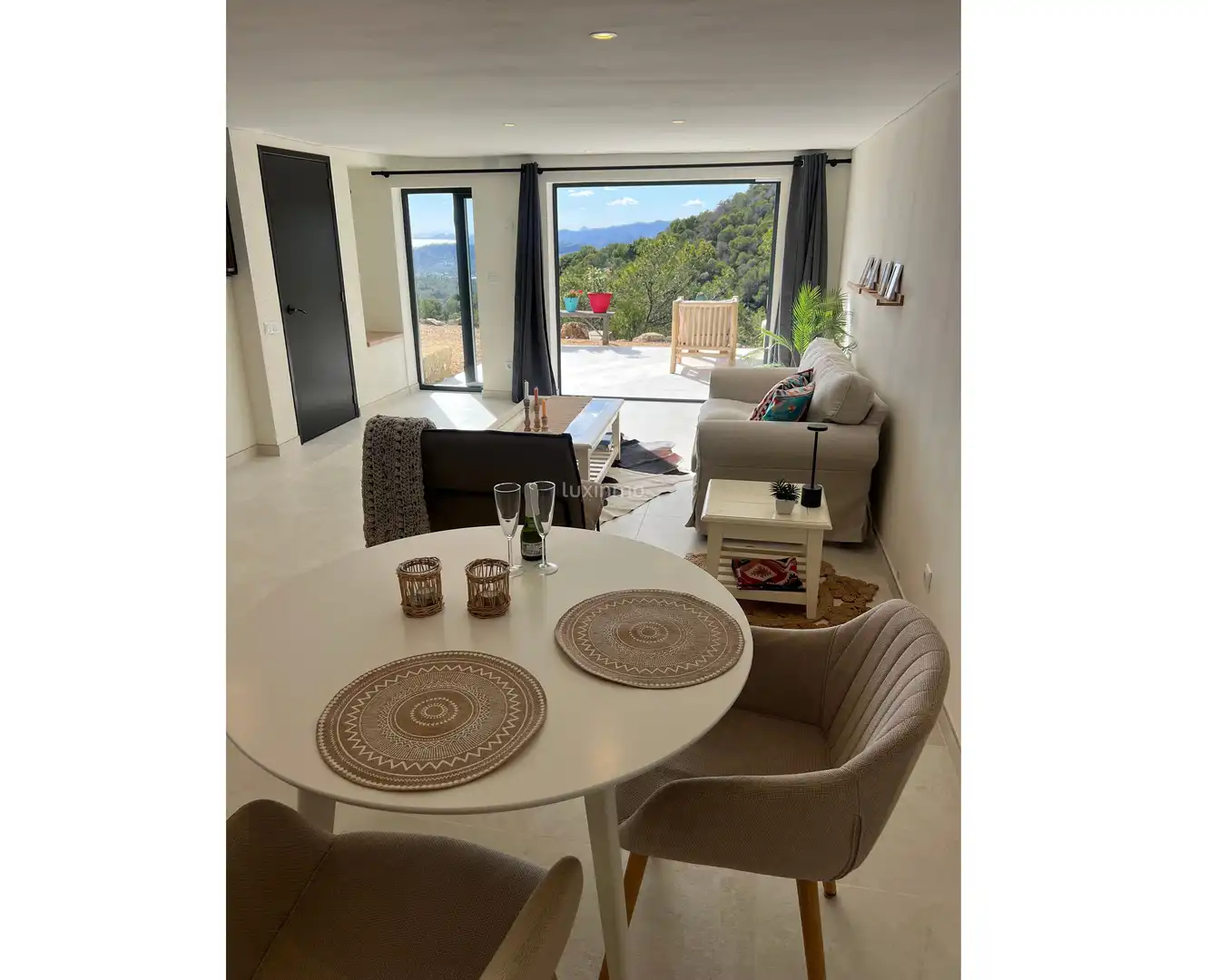 Wohnzimmer von Haus oder Chalet zum Verkauf in Finestrat mit Klimaanlage, Heizung und Terrasse