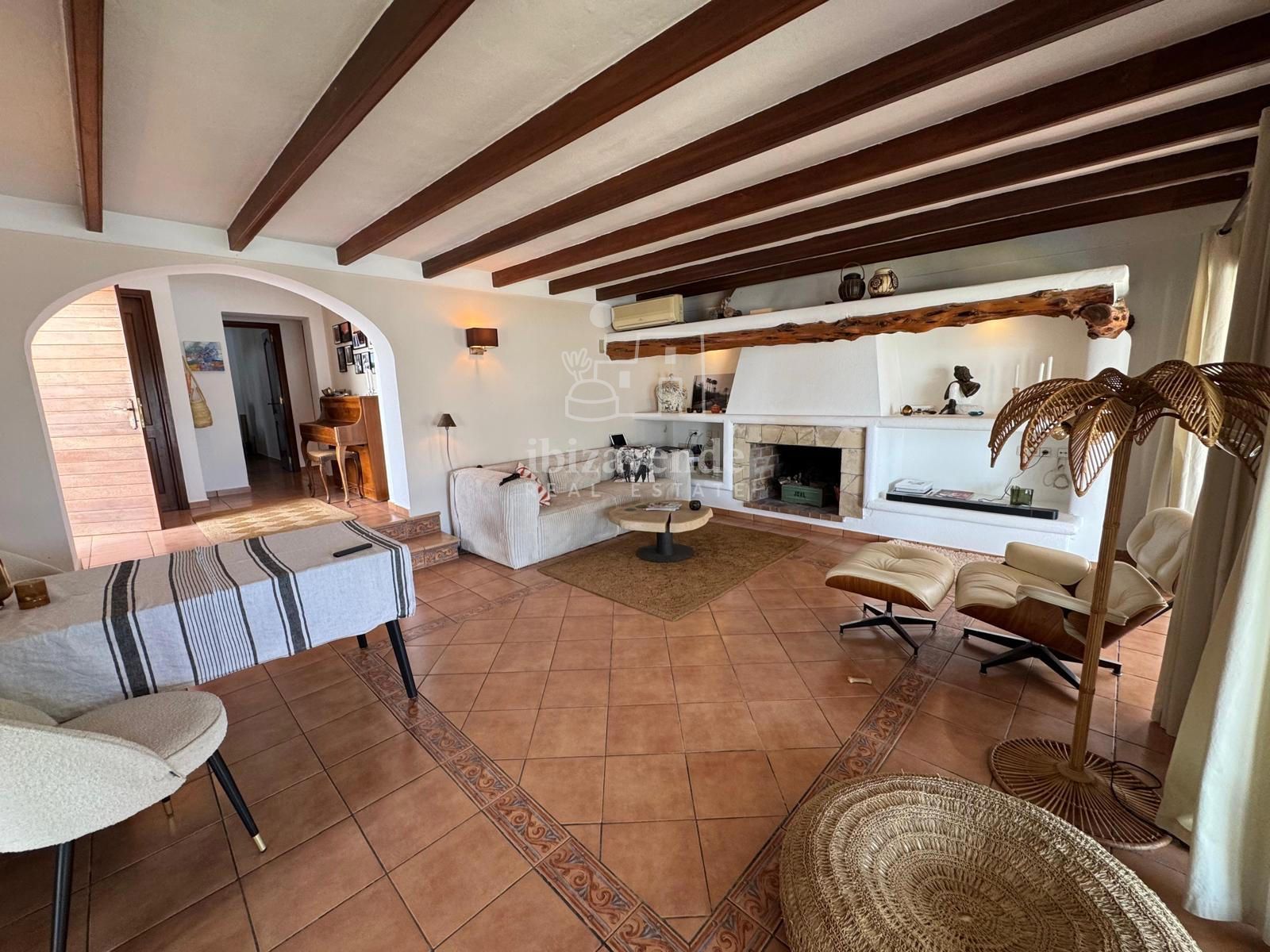 Sala d'estar de Casa o xalet de lloguer en Santa Eulària des Riu amb Aire condicionat, Calefacció i Terrassa