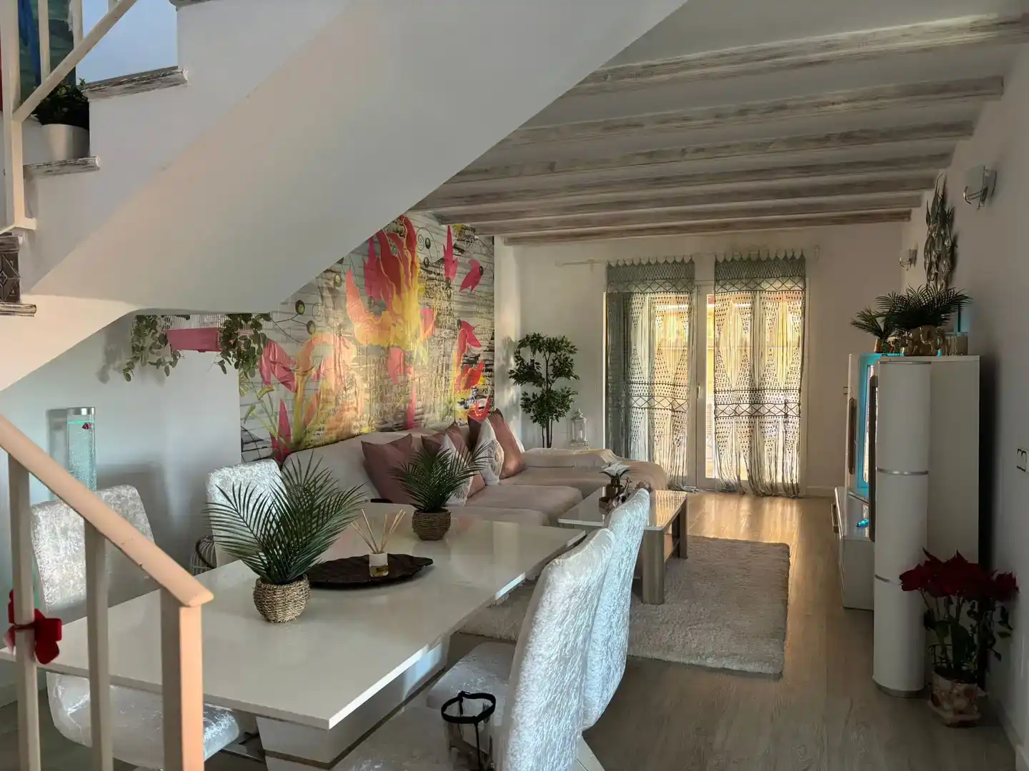 Sala d'estar de Casa o xalet de lloguer en Manacor amb Aire condicionat, Jardí privat i Parquet