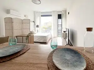 Schlafzimmer von Wohnung zur Miete in Madrid mit Klimaanlage, Heizung und Parkett