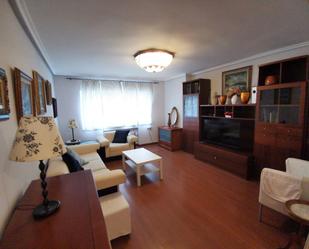 Living room of Flat to rent in Castrillón  with Heating, Parquet flooring and Furnished