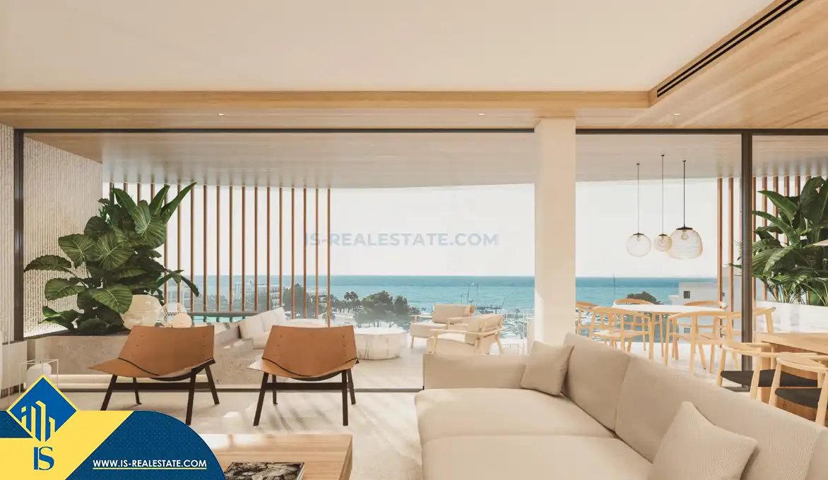 Sala d'estar de Apartament en venda en Santa Eulària des Riu amb Terrassa, Piscina i Balcó