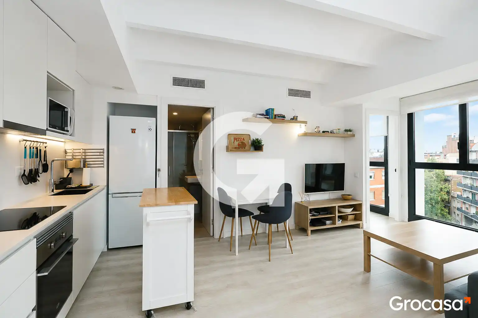 Sala de estar de Piso en venta en Barcelona con Aire acondicionado, Calefacción y Terraza