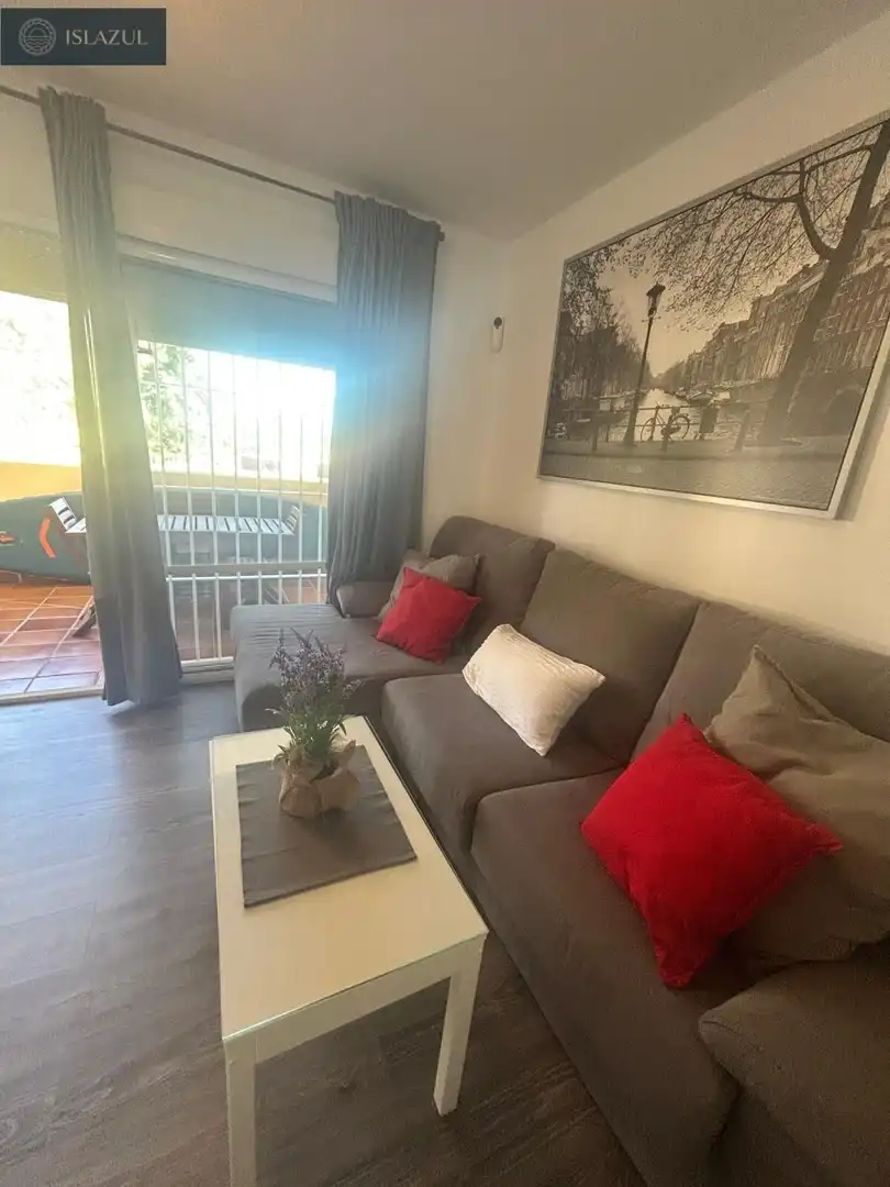 Sala d'estar de Apartament en venda en Isla Cristina amb Aire condicionat, Jardí privat i Terrassa