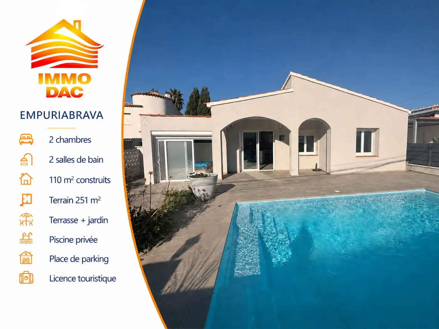 Garten von Haus oder Chalet zum Verkauf in Empuriabrava mit Klimaanlage, Heizung und Privatgarten