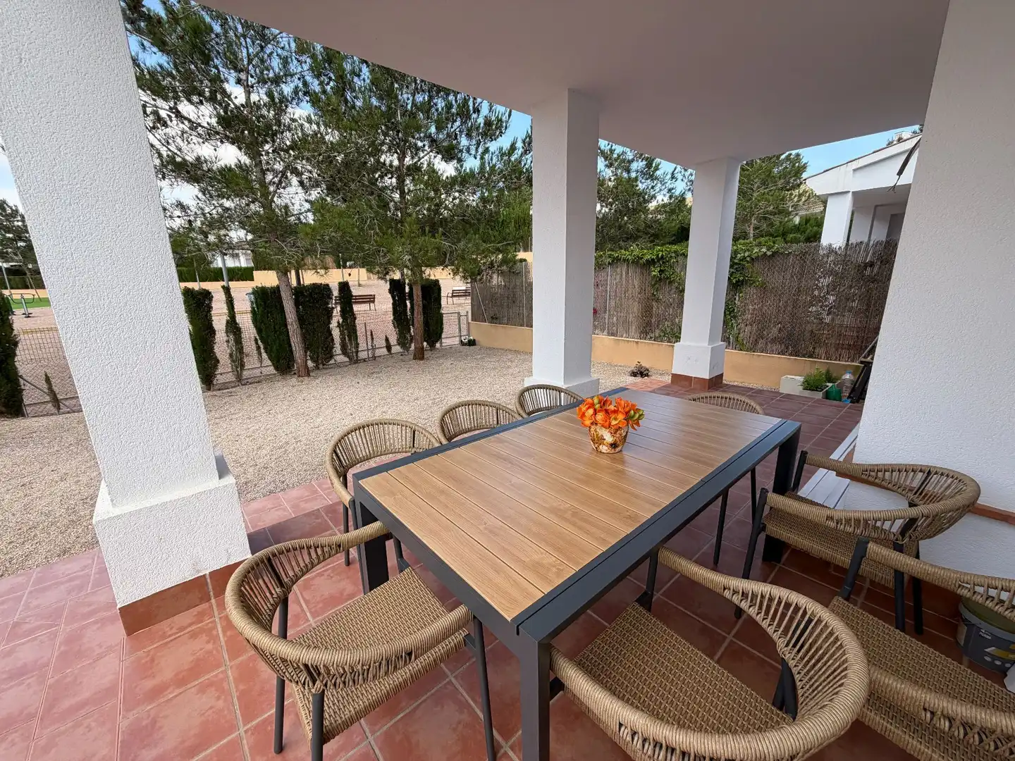 Terraza de Casa o chalet en venta en Fuente Álamo de Murcia con Aire acondicionado, Jardín privado y Terraza