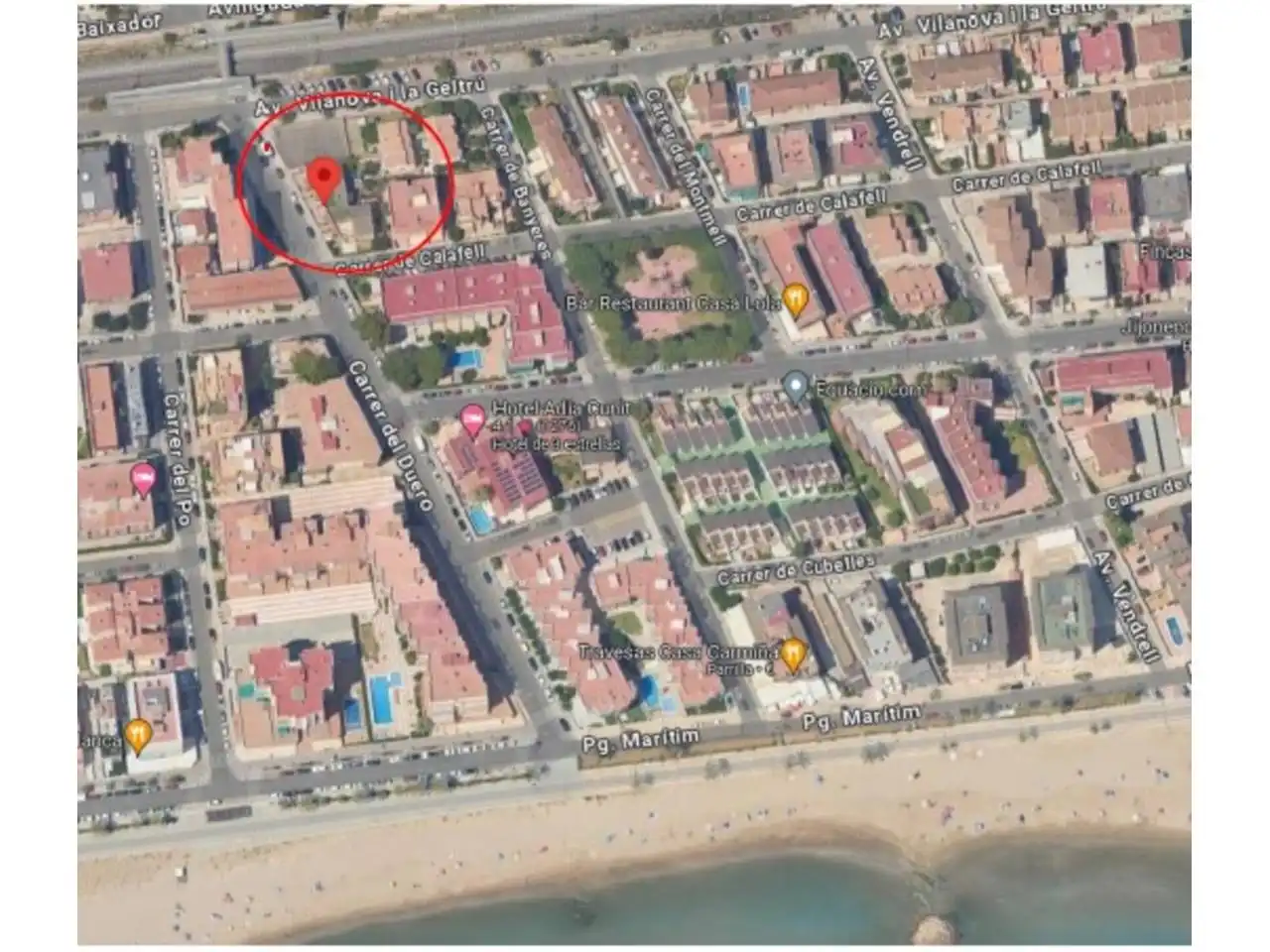 Vista exterior de Ático en venta en Cunit con Aire acondicionado, Calefacción y Terraza
