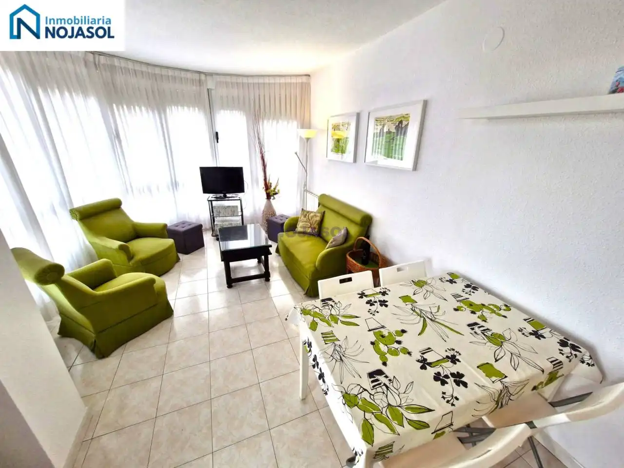 Living room of Flat for sale in Noja  with Heating, Terrace and Furnished