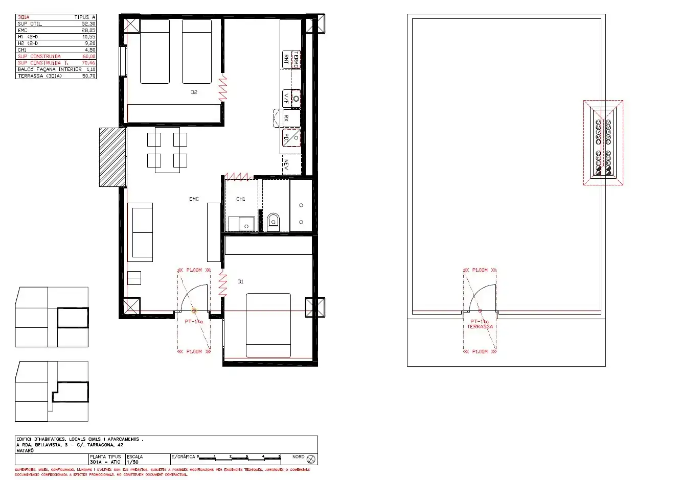Piso en venta en Mataró con Aire acondicionado, Calefacción y Terraza