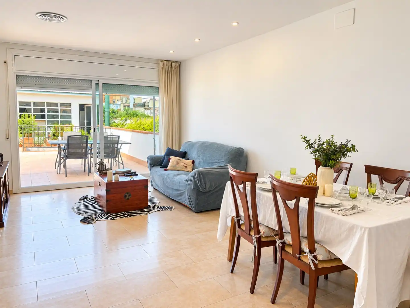 Living room of Houses for sale in Sabadell  with Air Conditioner, Terrace and Balcony