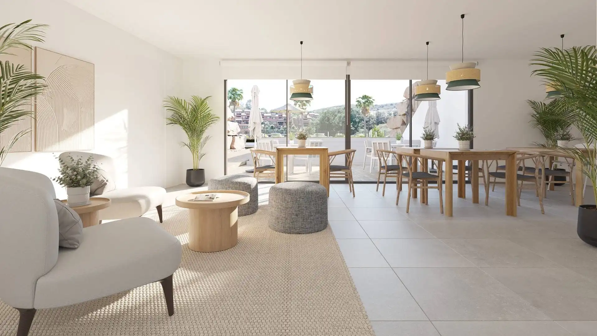 Sala d'estar de Planta baixa en venda en Estepona amb Aire condicionat, Calefacció i Terrassa