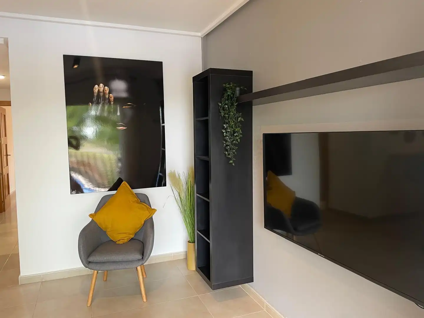 Sala d'estar de Apartament de lloguer en Torre-Pacheco amb Aire condicionat, Piscina i Moblat
