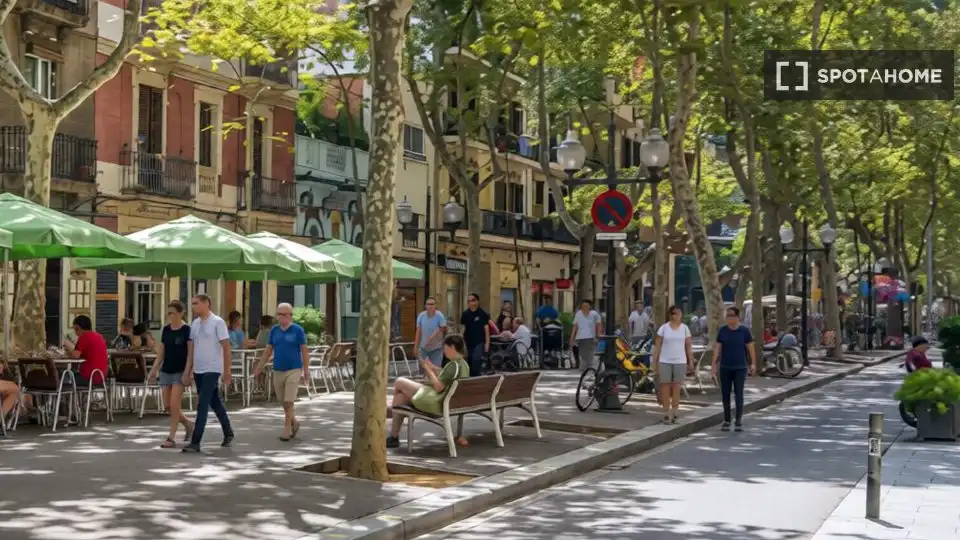 Vista exterior de Pis de lloguer en Barcelona amb Aire condicionat, Calefacció i Moblat