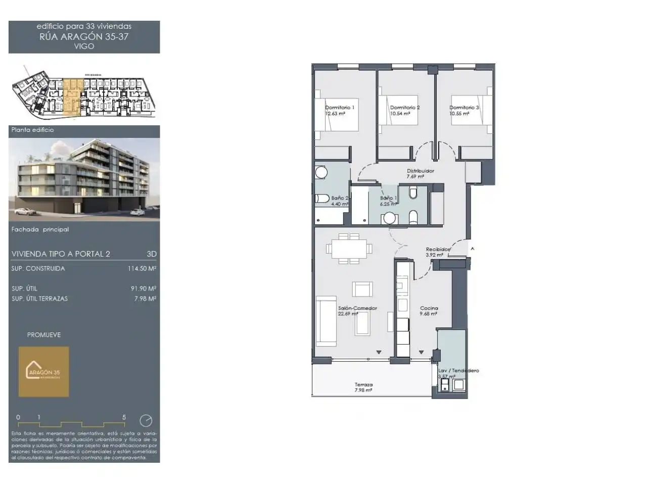 Wohnung zum Verkauf in Vigo  mit Heizung, Terrasse und Abstellraum